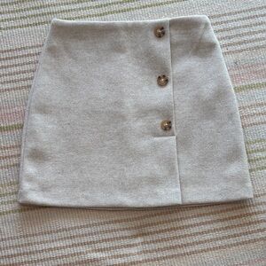 GB Girls Cream Buttoned Skirt